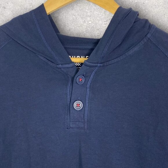 NEW Rhone Bolina Henley Hoodie Blue Size Medium 2021 Lightweight Hooded Sweater - Picture 4 of 10